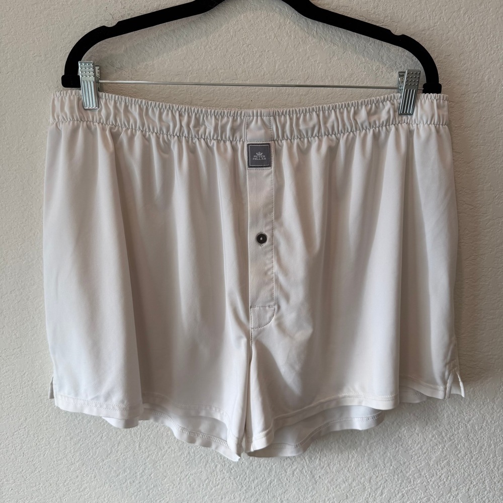 Peter Millar Mens White Crown Comfort Boxer Shorts Size 40
